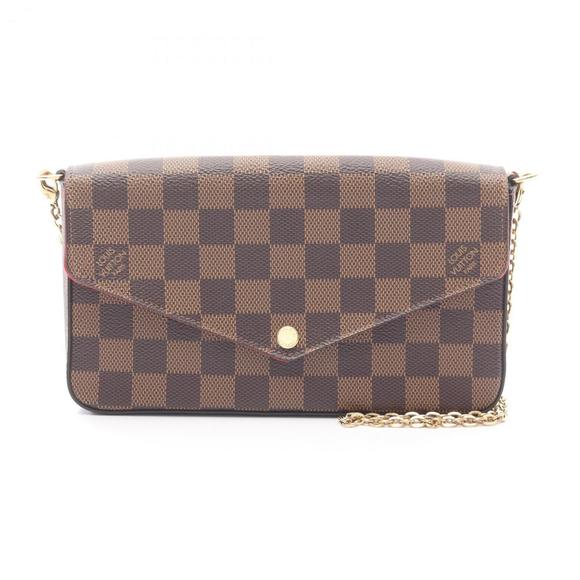 Louis Vuitton Felicie Pochette Shoulder Bag, PVC-Coated Canvas, Damier Leathe... - Picture 1 of 8